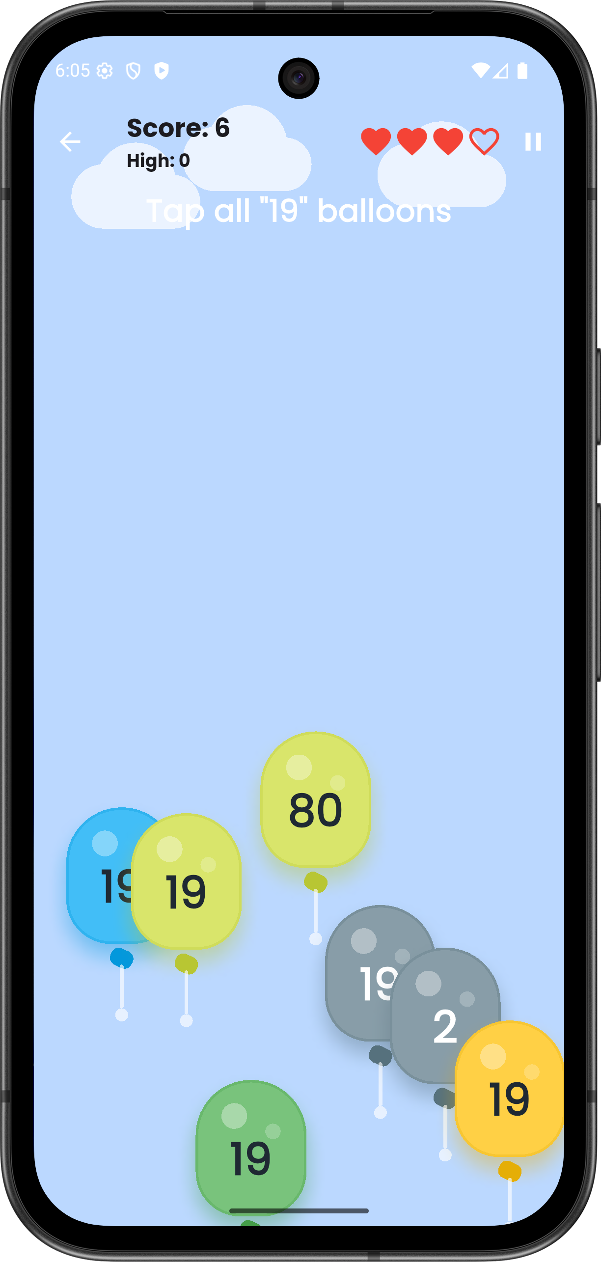 Oromo alphabet balloon pop game for kids learning Afaan Oromoo letters and numbers on phone